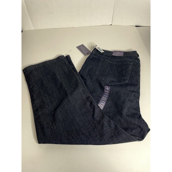 New NYDJ Not Your Daughters Ankle Jeans 24W, Dark Blue Denim, NWT MSRP $114 - Picture 1 of 11